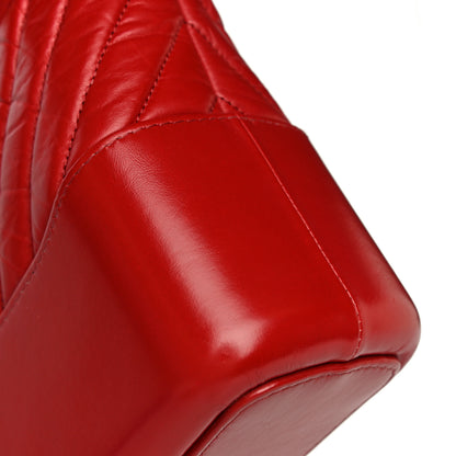 Chanel Aged Calfskin Chevron Quilted Medium Gabrielle Hobo Red 12 of 29