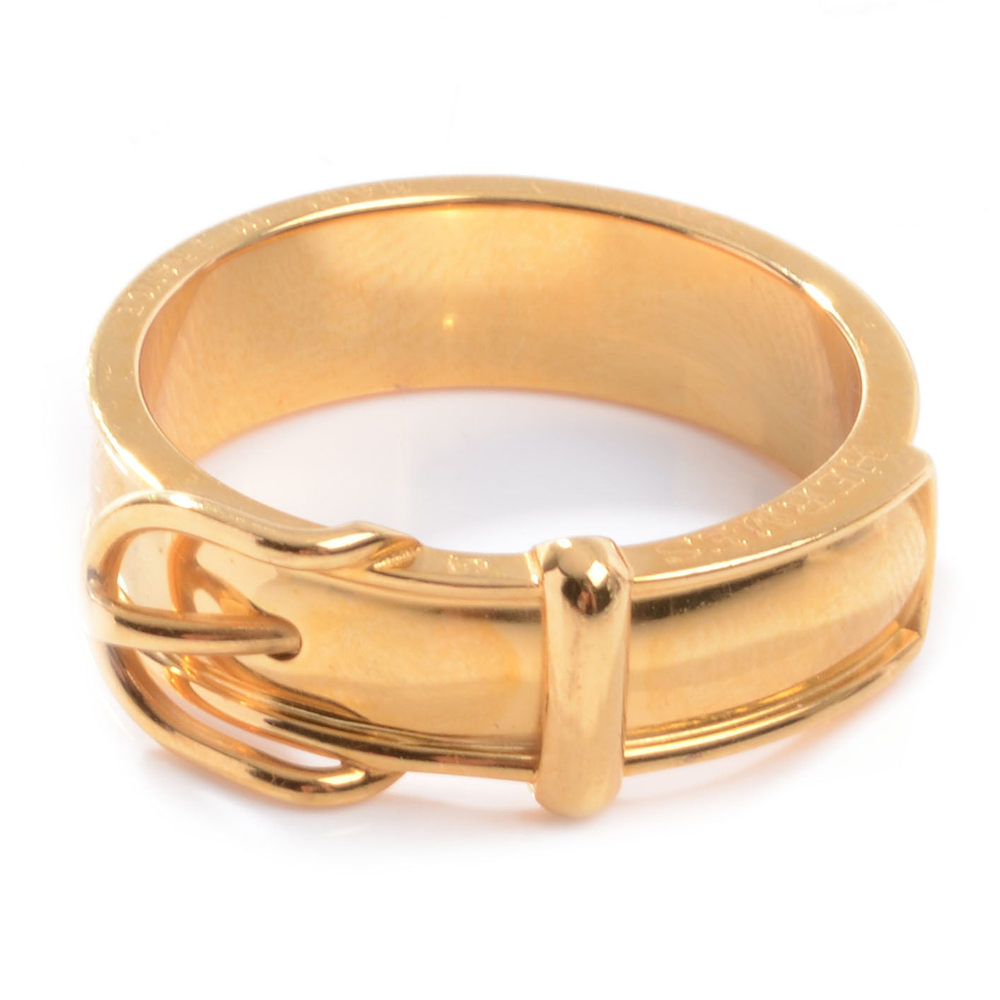 Belt Buckle Scarf Ring Gold