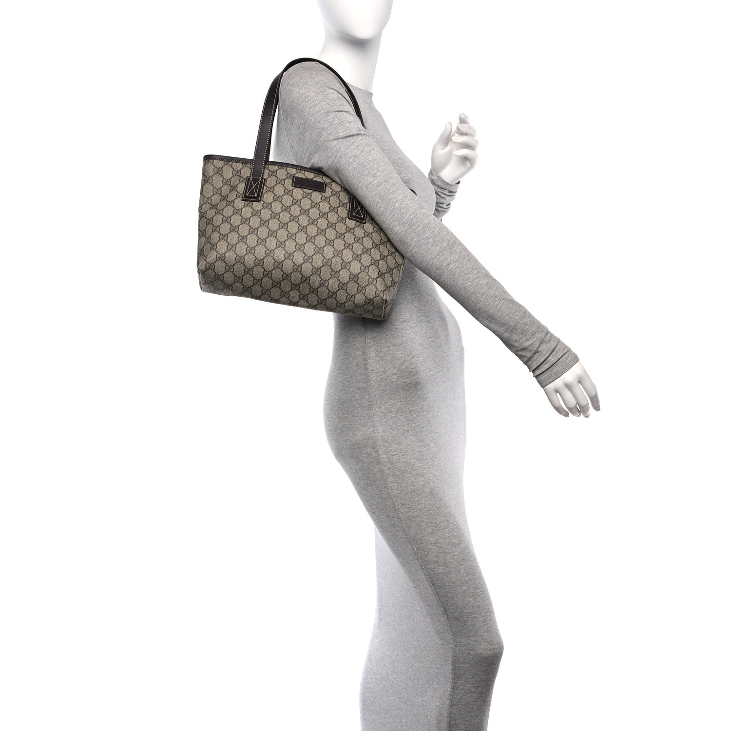 Gucci GG Supreme Monogram Small Joy Tote Dark Brown 2 of 10