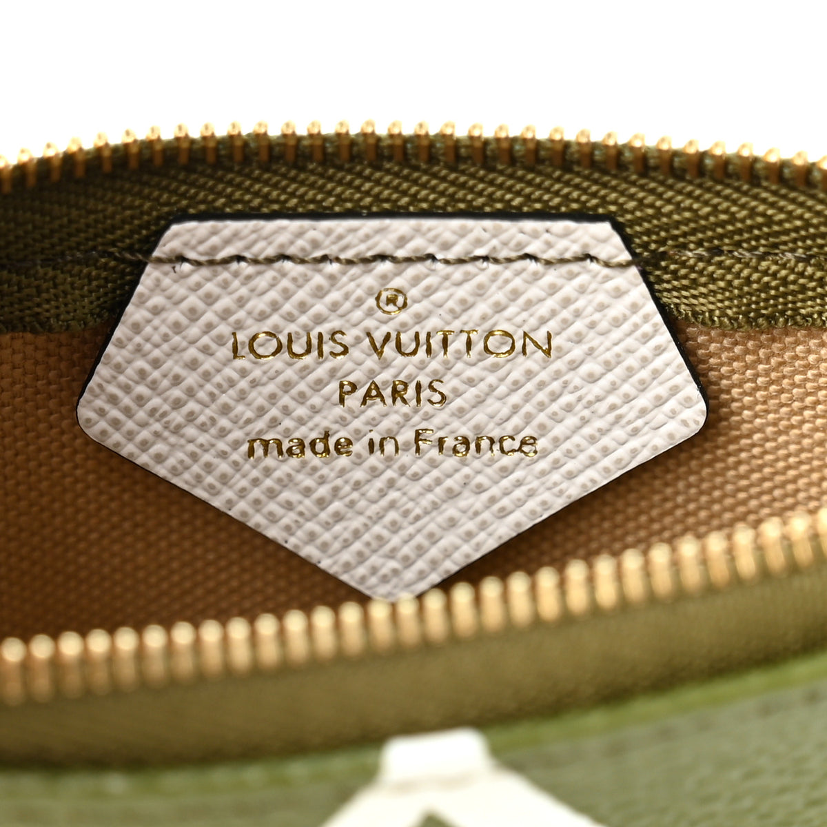 Monogram Giant Micro Pochette Accessories Kaki White