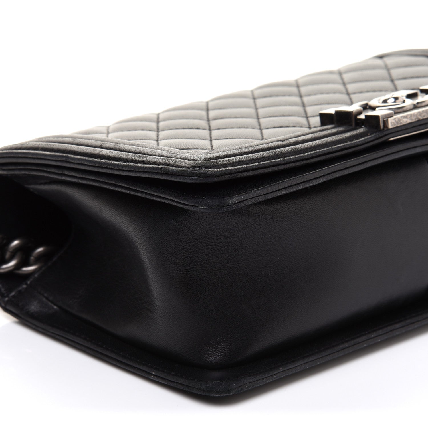 Chanel Calfskin Quilted Medium Boy Flap Black 9 of 17