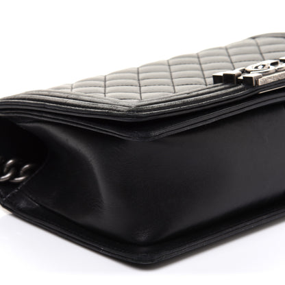 Chanel Calfskin Quilted Medium Boy Flap Black 9 of 17