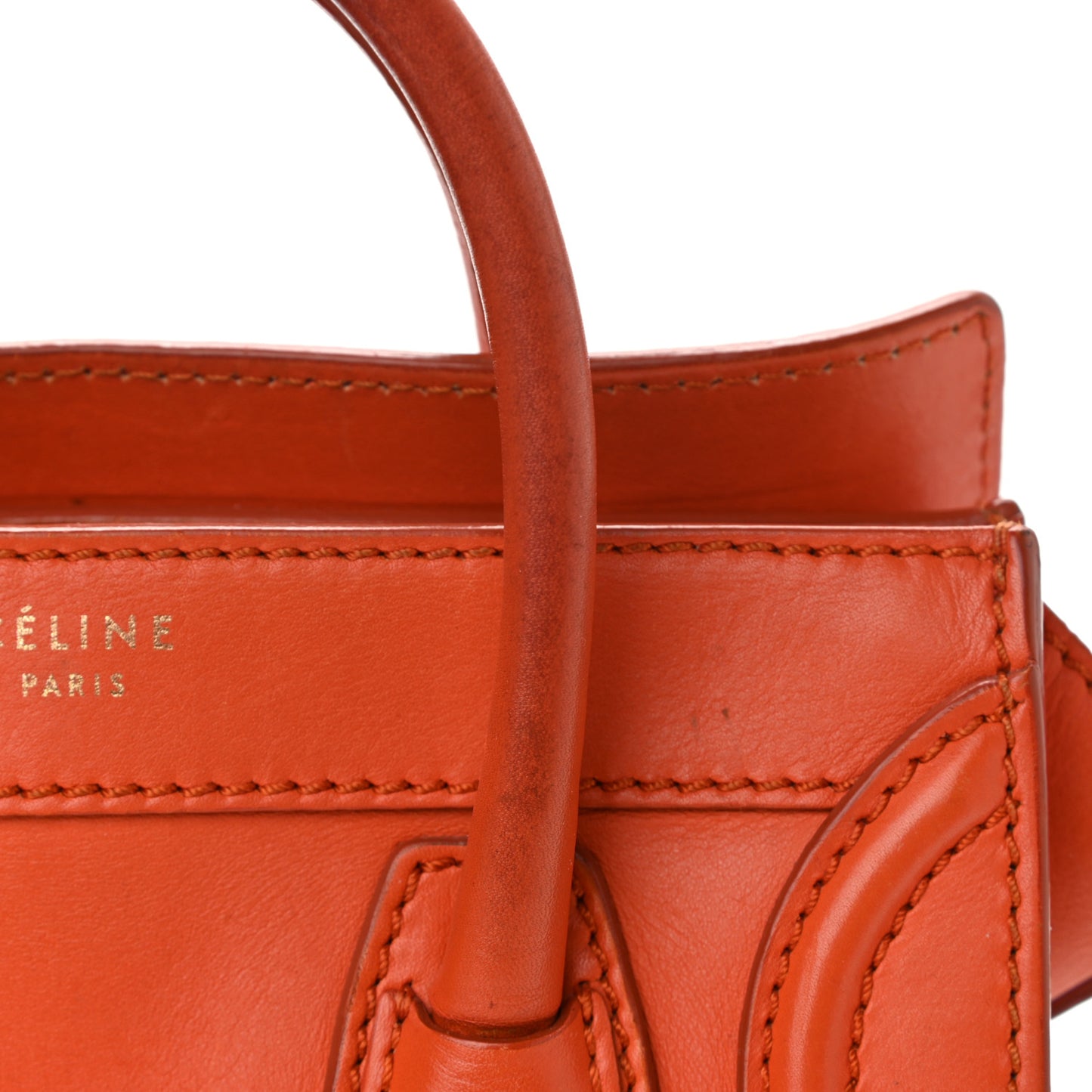 Smooth Calfskin Nano Luggage Orange