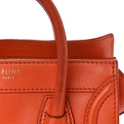 Celine Smooth Calfskin Nano Luggage Orange 18 of 22