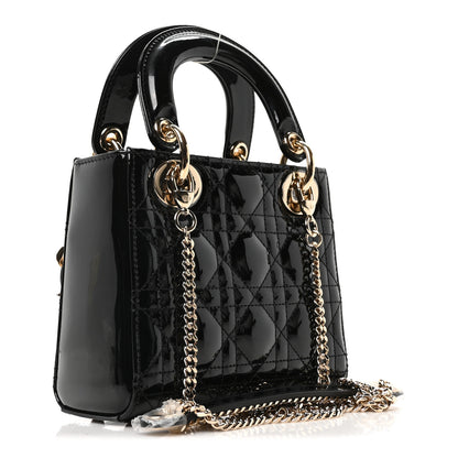 Christian Dior Patent Cannage Mini Lady Dior Black 3 of 9