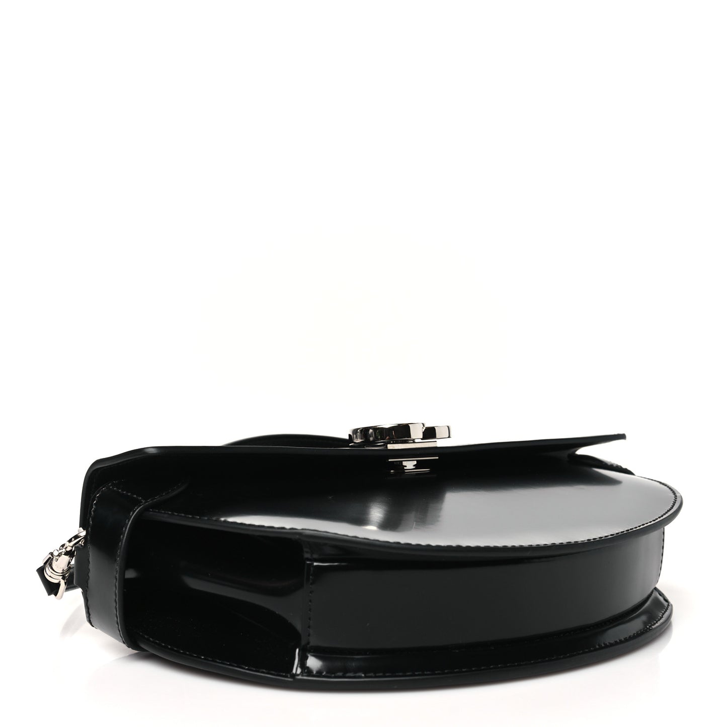 Calfskin Matelasse GG Marmont Half Moon Top Handle Bag Black