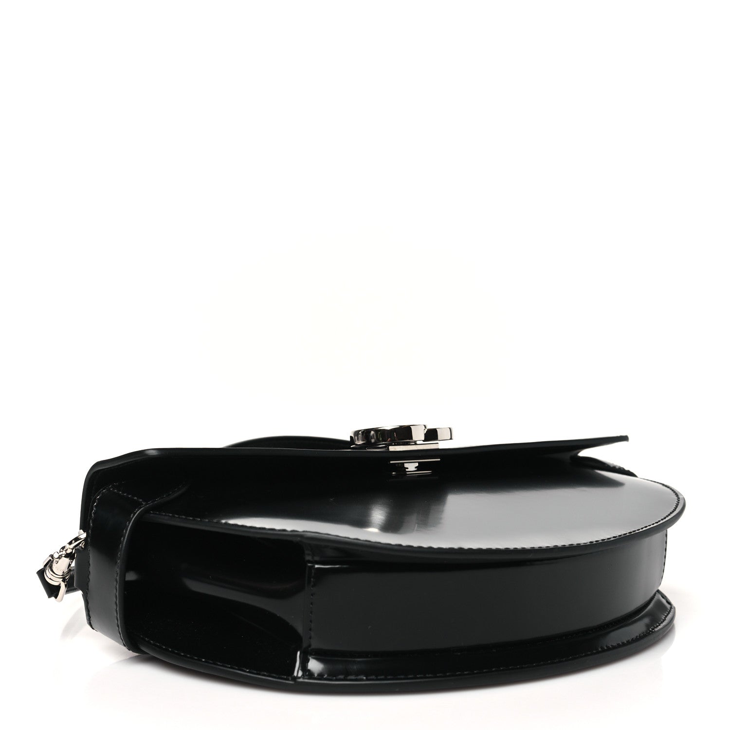 Gucci Calfskin Matelasse GG Marmont Half Moon Top Handle Bag Black 4 of 10