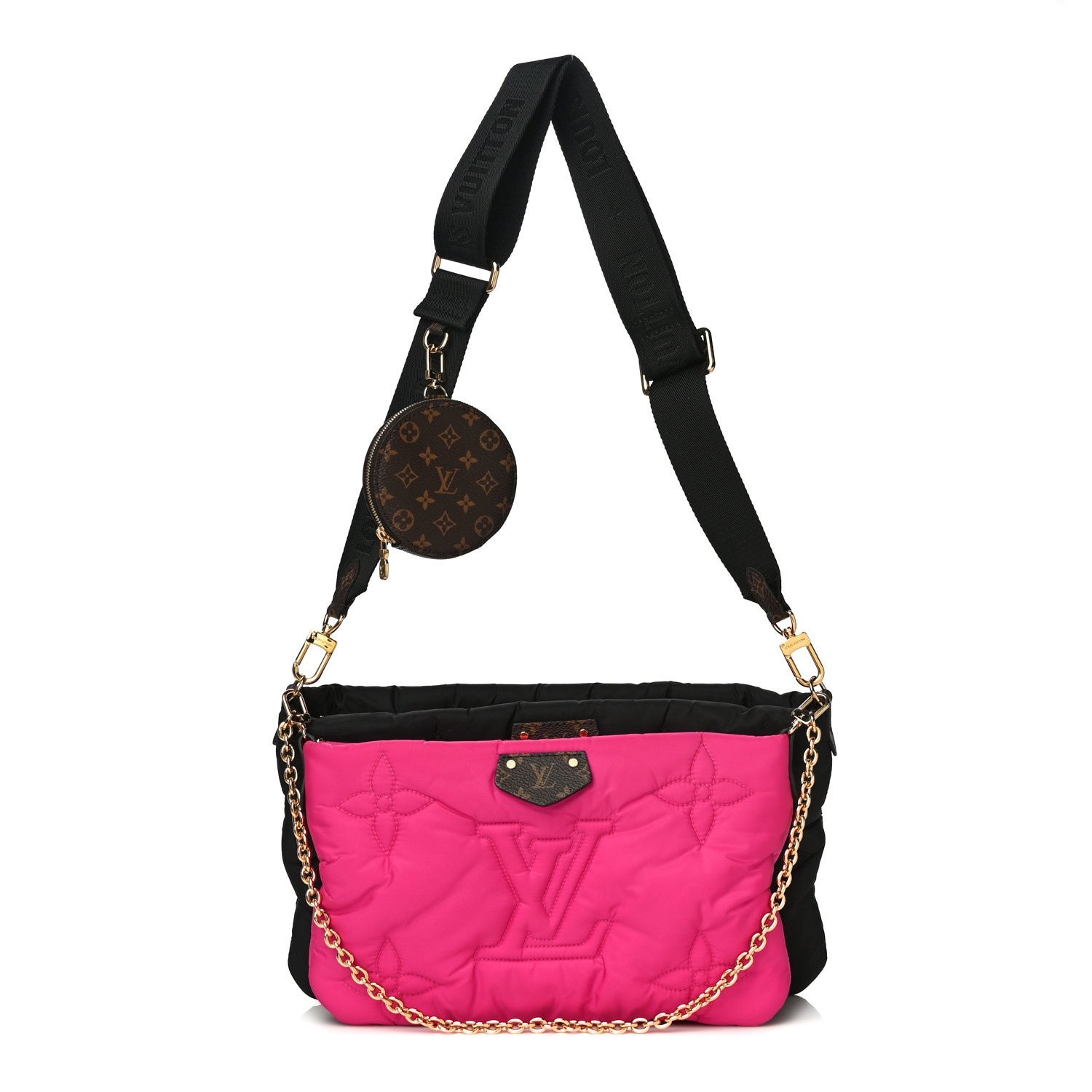 Louis Vuitton Econyl Monogram Pillow Maxi Multi Pochette Accessories Black Fuchsia 1 of 11