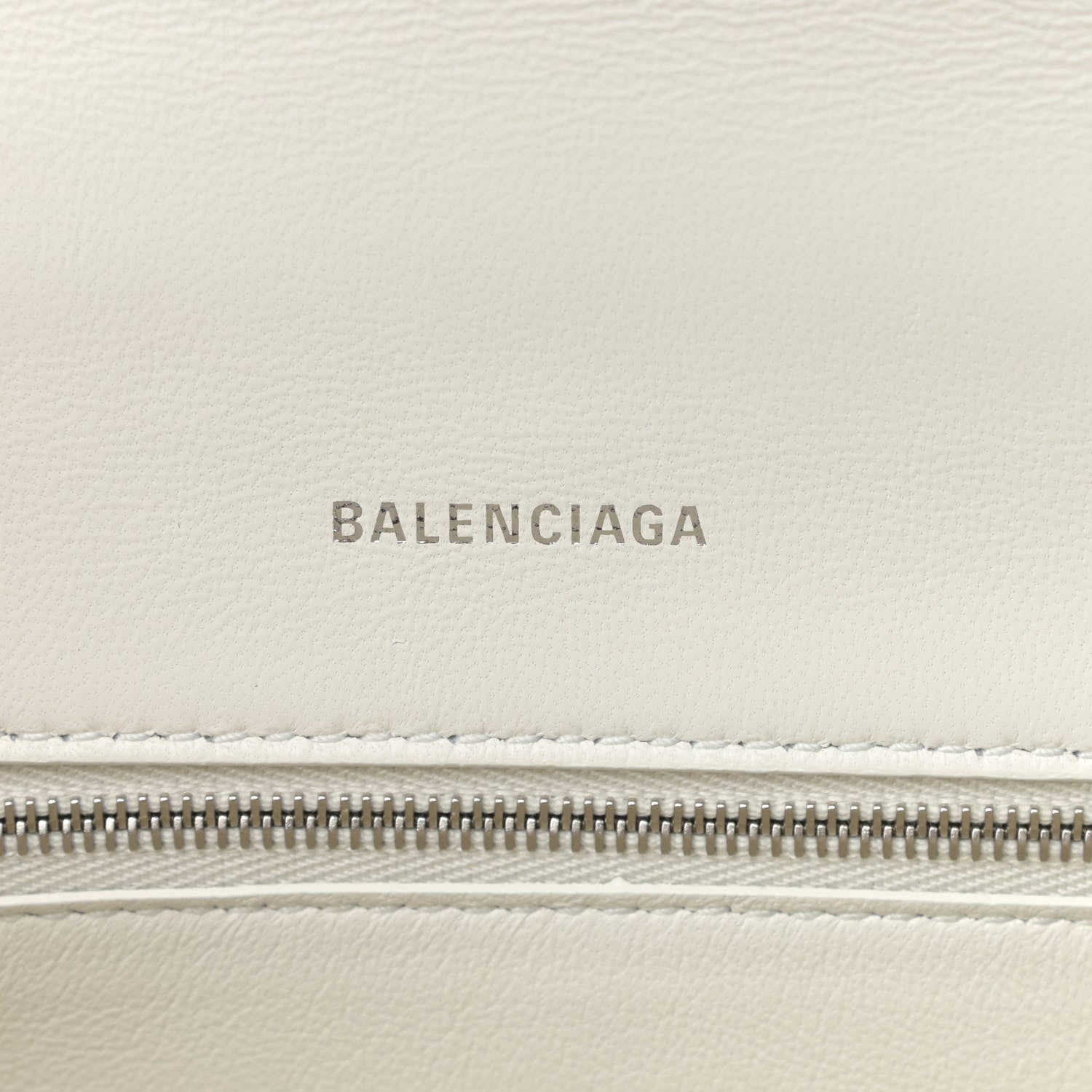 Balenciaga Grained Calfskin Small Hourglass Top Handle Bag White 6 of 15