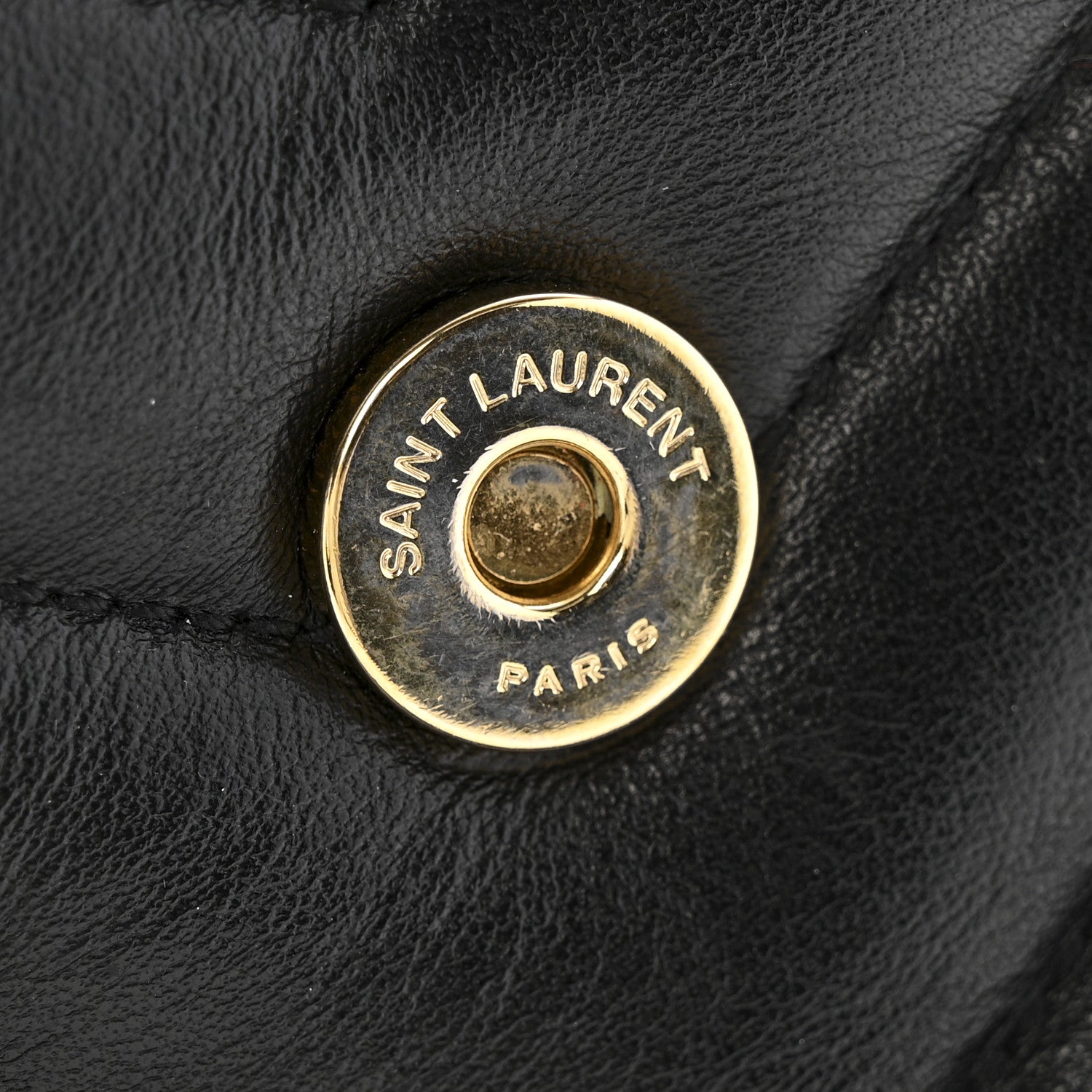 Saint Laurent Calfskin Y Quilted Monogram Medium Loulou Chain Satchel Black 15 of 17