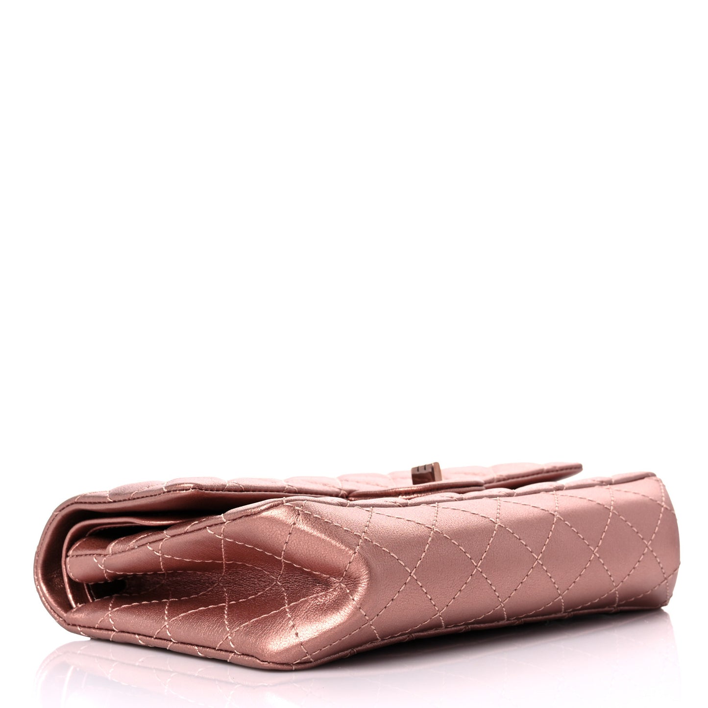 Metallic Grained Calfskin Quilted 2.55 Reissue 225 Flap Copper Pink