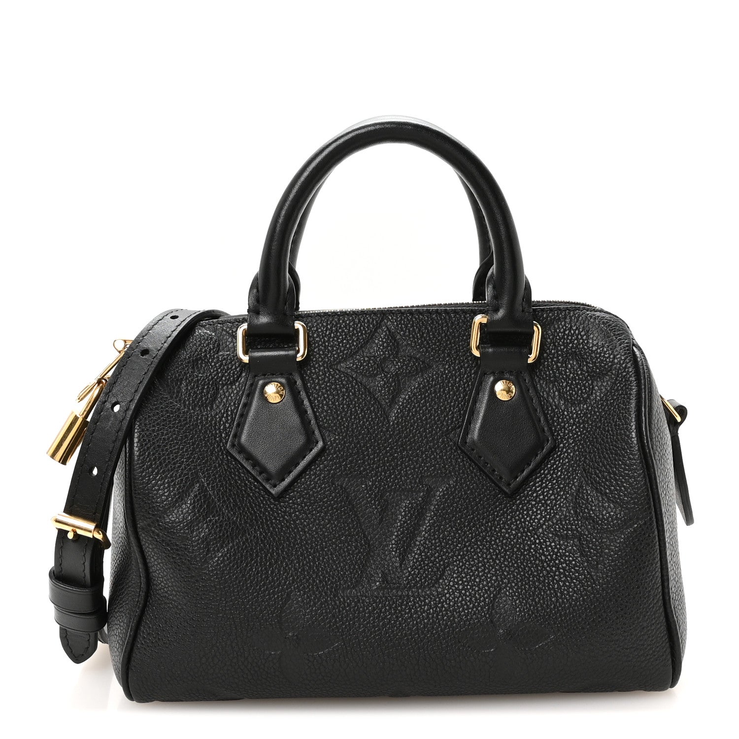 Louis Vuitton Empreinte Monogram Giant Speedy Bandouliere 20 Black 1 of 10