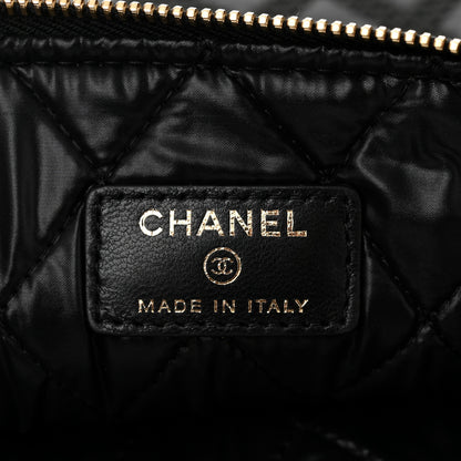 Chanel Lambskin Stitched Quilted Medium Cosmetic Case Black 5 of 7
