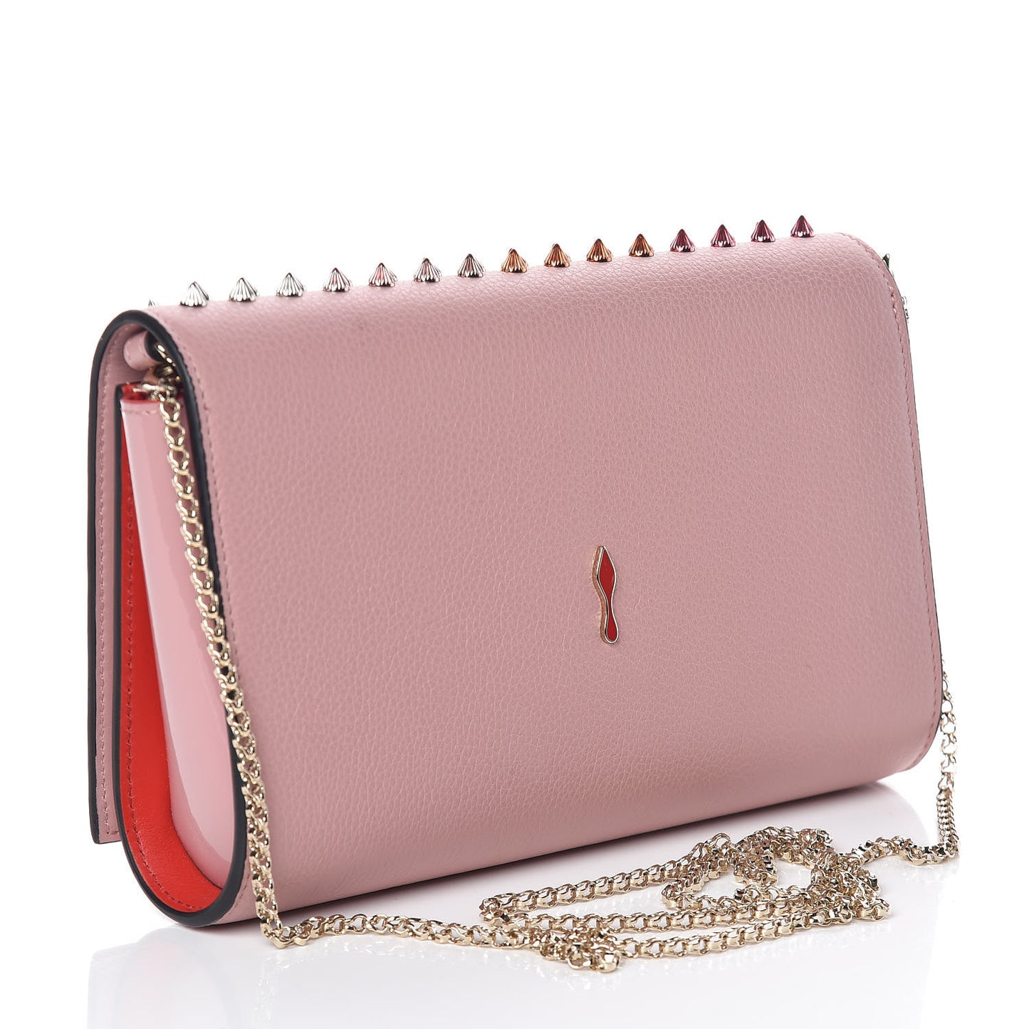 Calfskin Spikes Multimetal Paloma Clutch Viole