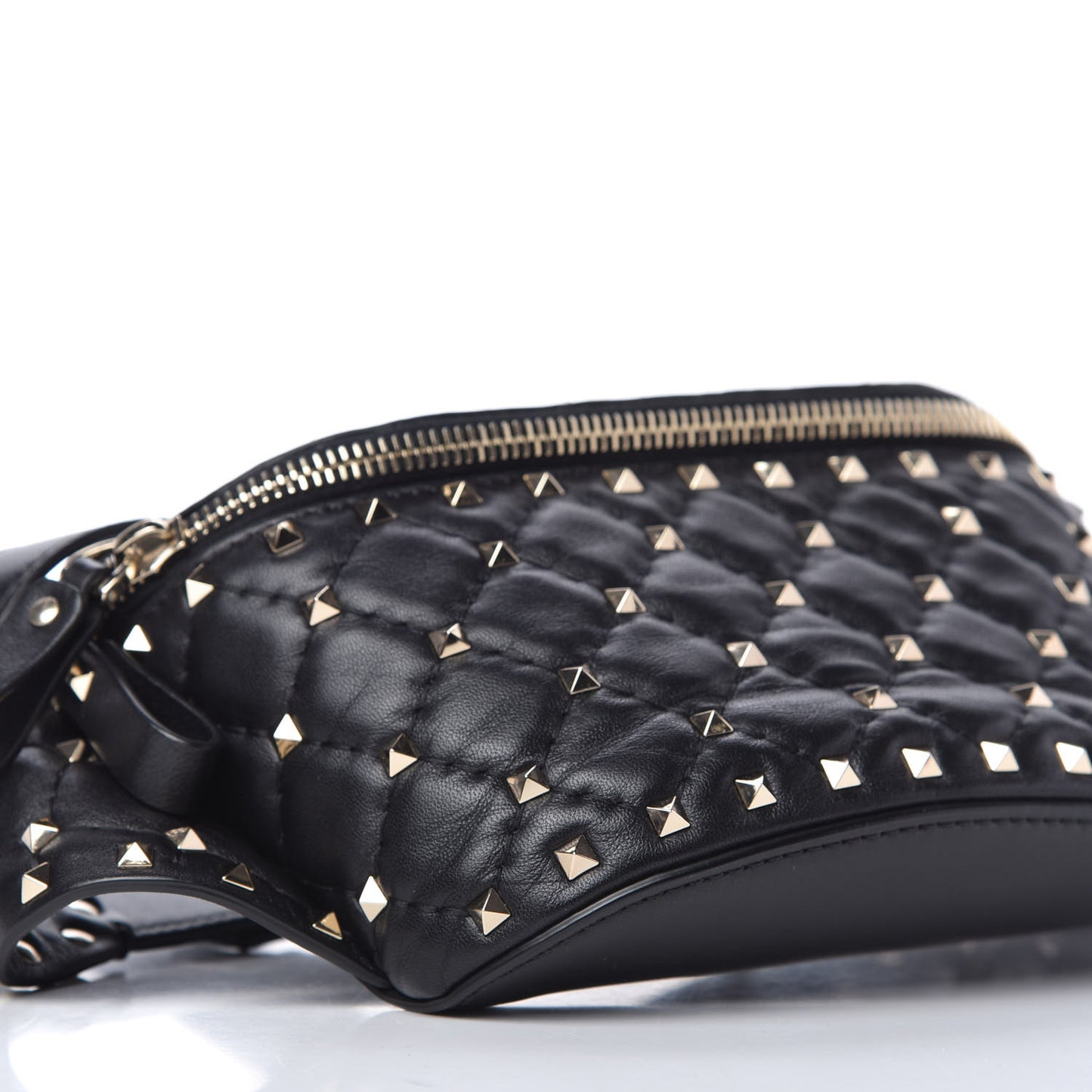 Nappa Rockstud Spike Belt Bag 105 Black