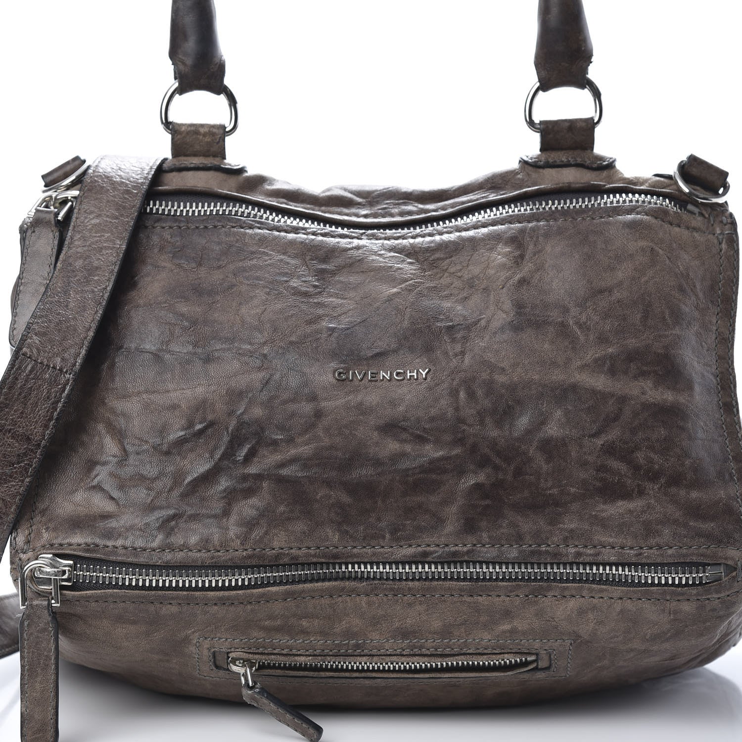 Givenchy Tumbled Sheepskin Medium Pandora Charcoal 9 of 14