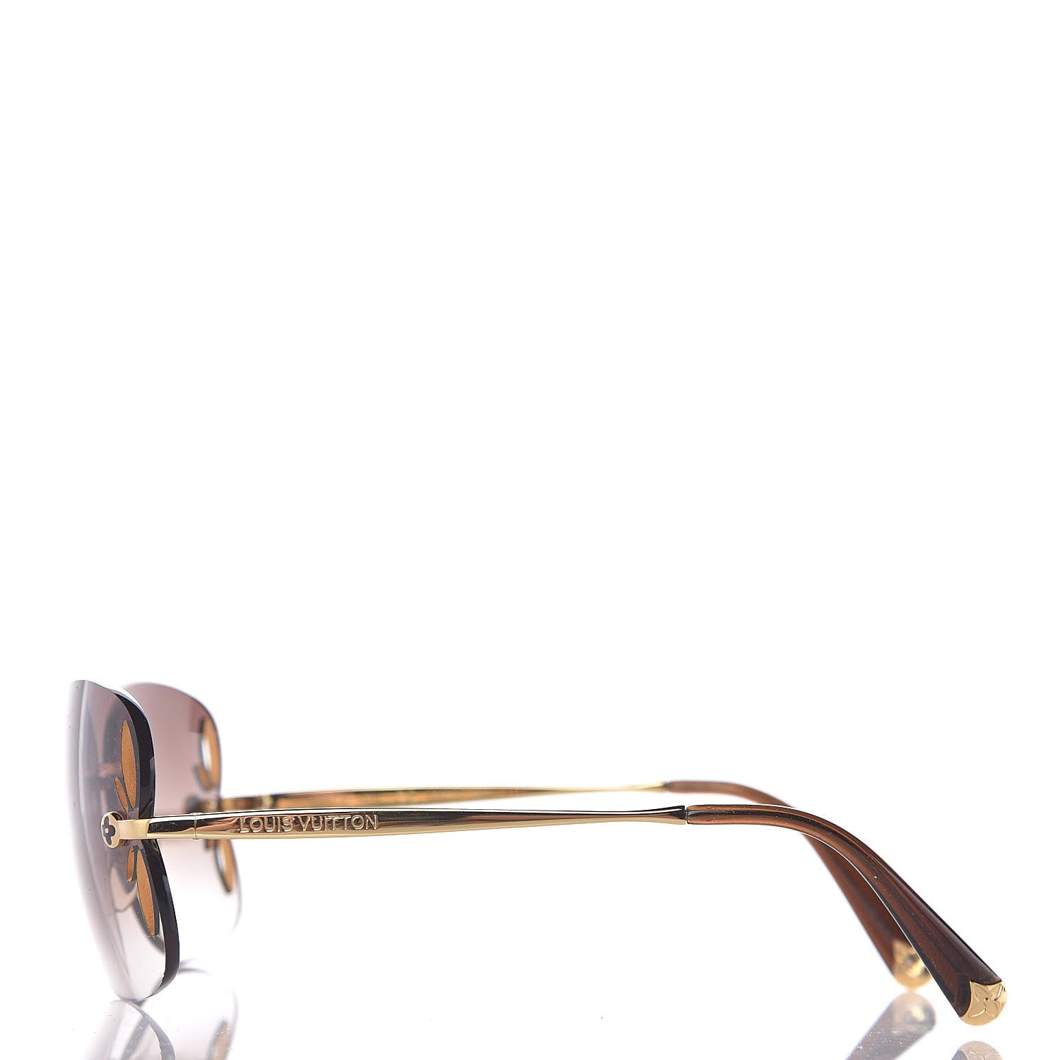 Louis Vuitton Lily Sunglasses Z0371U Brown Glitter 3 of 9
