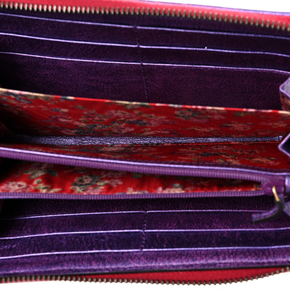 Gucci Laminated Nappa Trapuntata Zumi Zip Around Wallet Rosso Fuxia Bizantin 5 of 13