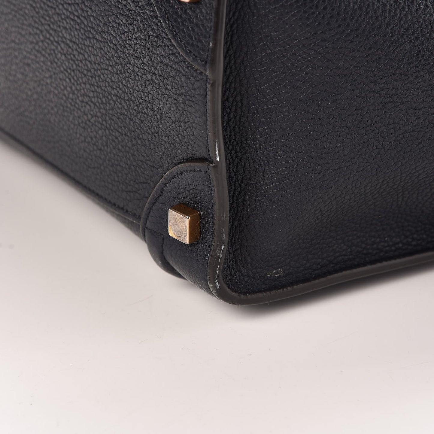 Drummed Calfskin Micro Luggage Black