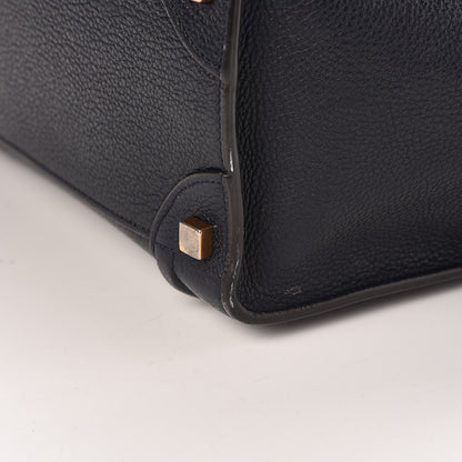 Celine Drummed Calfskin Micro Luggage Black 29 of 31