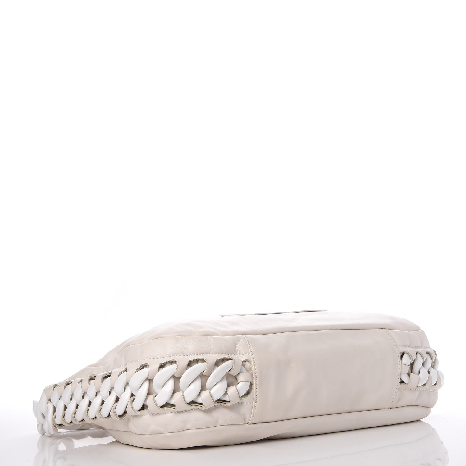 Chanel Calfskin Modern Chain Rhodoid Hobo White 4 of 11