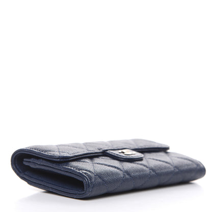 Chanel Caviar Quilted Medium Flap Wallet Blue 4 of 8