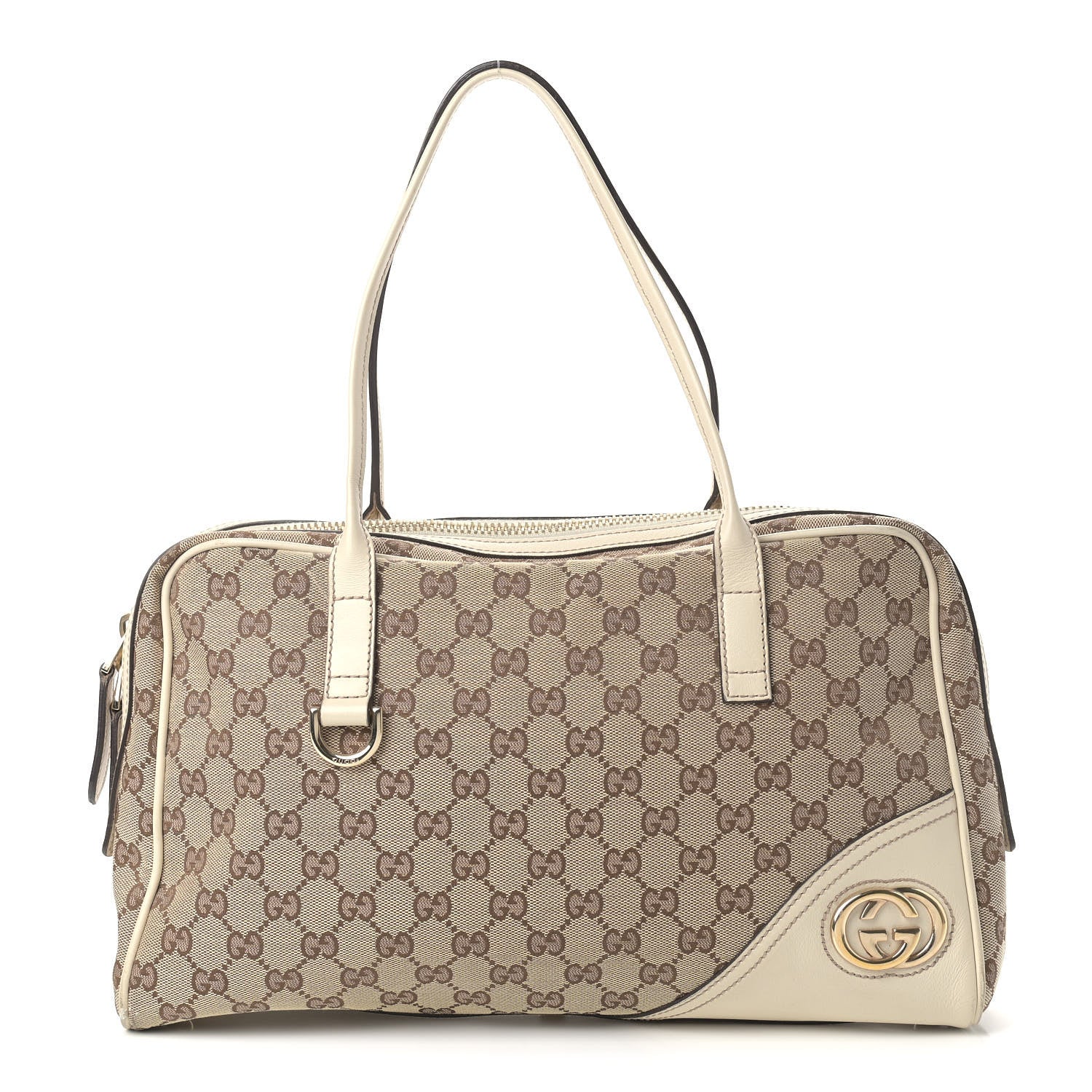 Gucci Monogram Medium New Britt Boston Off White 1 of 12