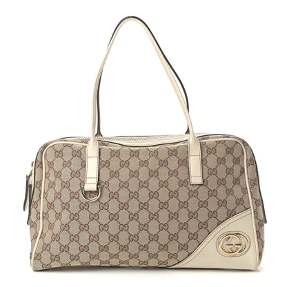 Gucci Monogram Medium New Britt Boston Off White 1 of 12
