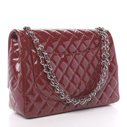 Chanel Patent Quilted Maxi Double Flap Red 3 of 14