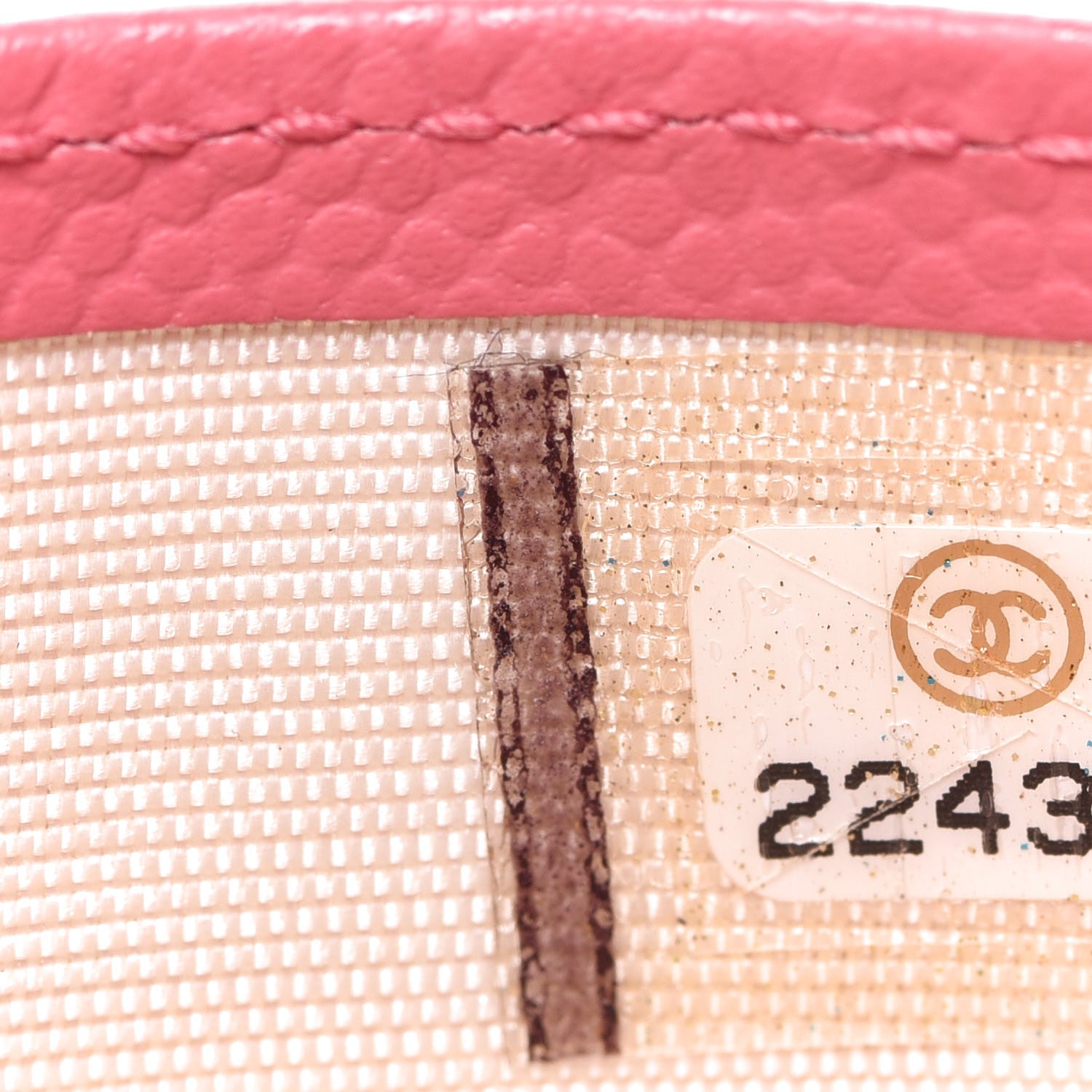 Chanel Caviar Chevron Quilted Card Holder Pink 7 of 11