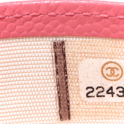 Chanel Caviar Chevron Quilted Card Holder Pink 7 of 11