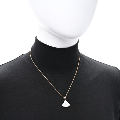 Bulgari 18K Rose Gold Diamond Mother of Pearl Divas' Dream Pendant Necklace 2 of 4