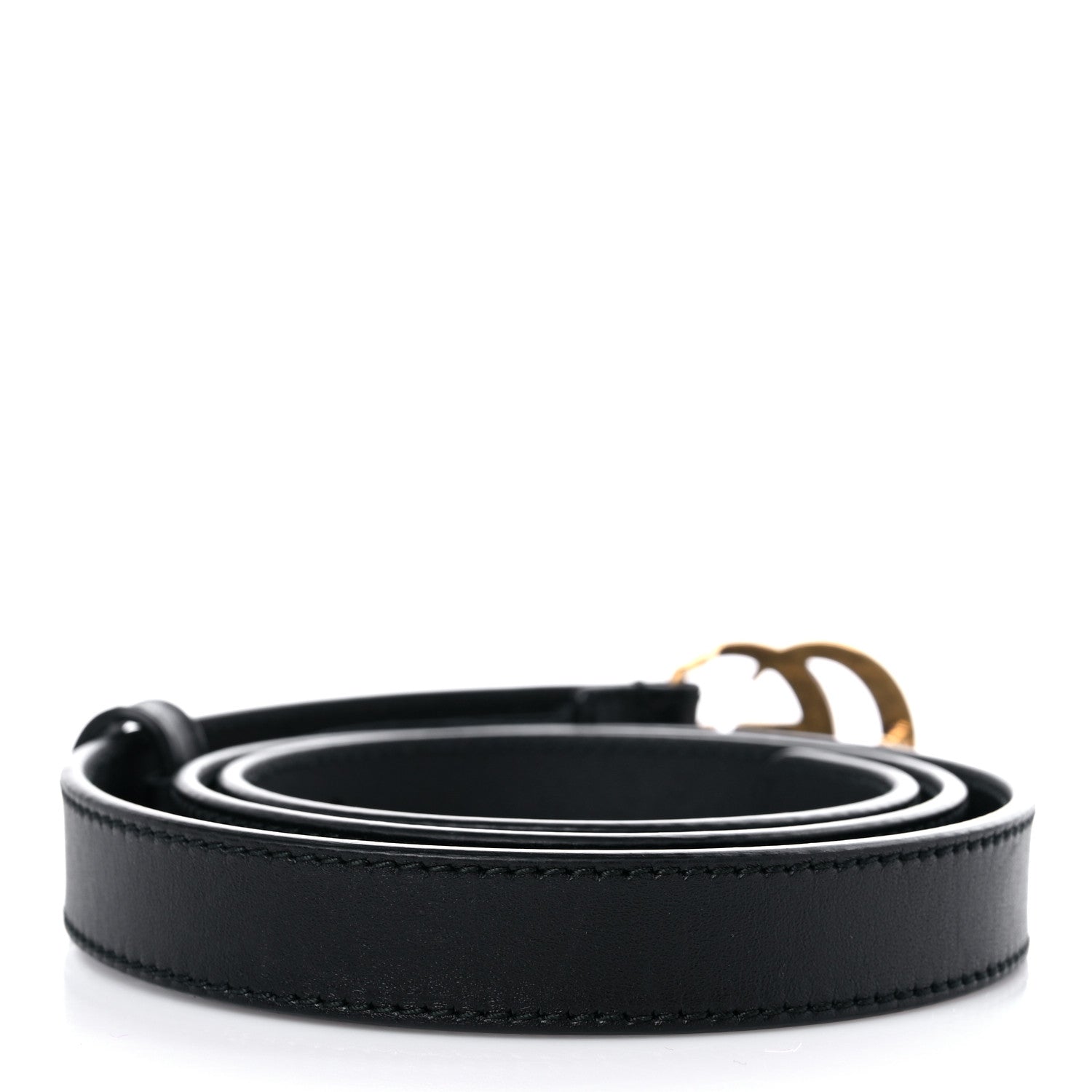 Gucci Calfskin Double G 20mm Belt 80 32 Black 2 of 4