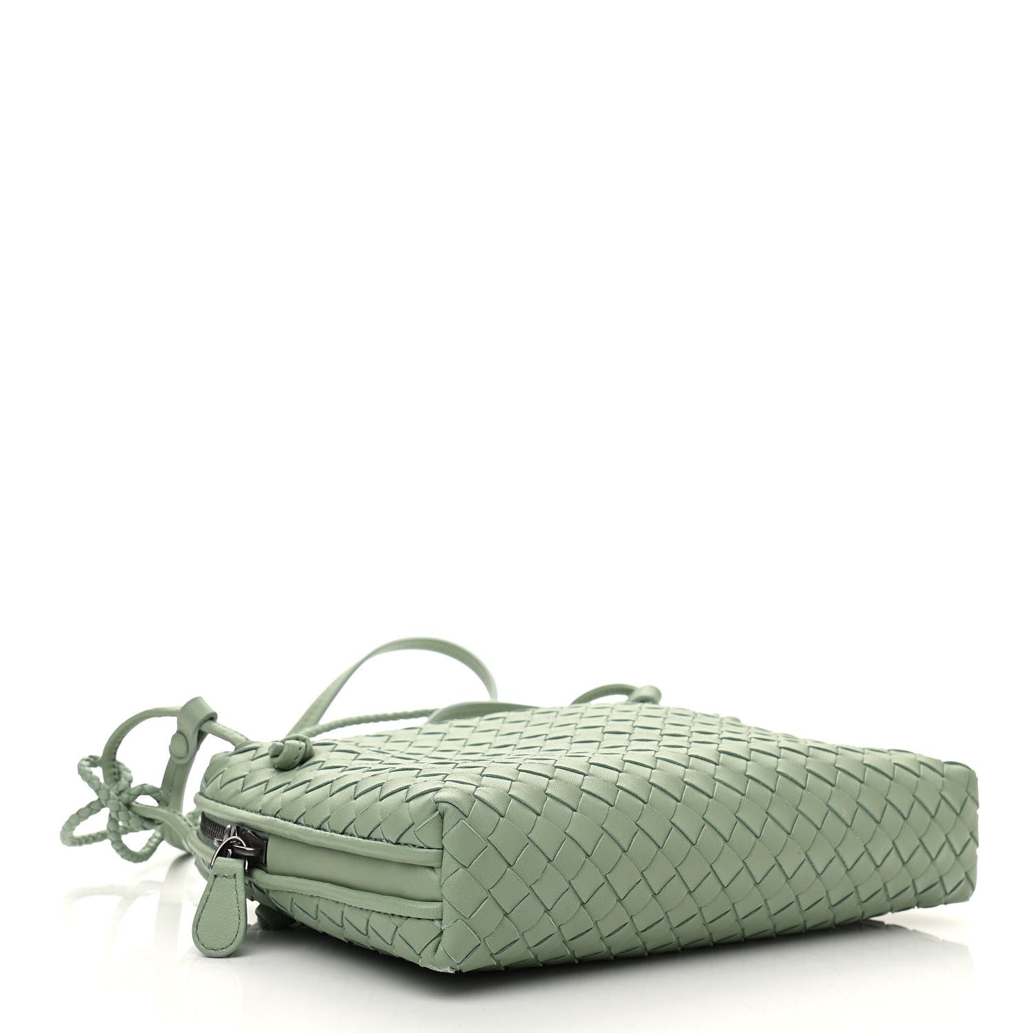 Bottega Veneta Nappa Intrecciato Nodini Crossbody Messenger New Sauge 4 of 10