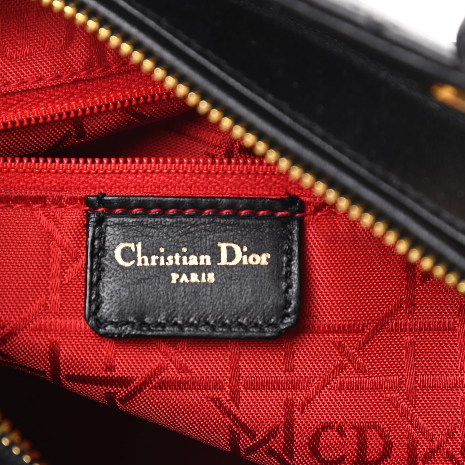 Christian Dior Lambskin Cannage Medium Lady Dior Black 6 of 15