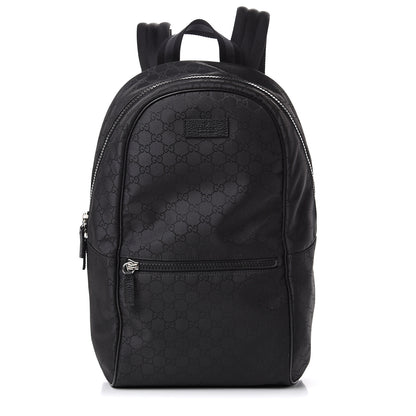 Gucci Nylon Monogram Slim Backpack Black 1 of 9