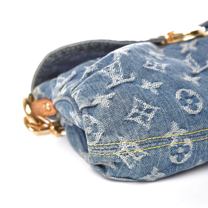 Louis Vuitton Monogram Denim Mini Pleaty Blue 8 of 9