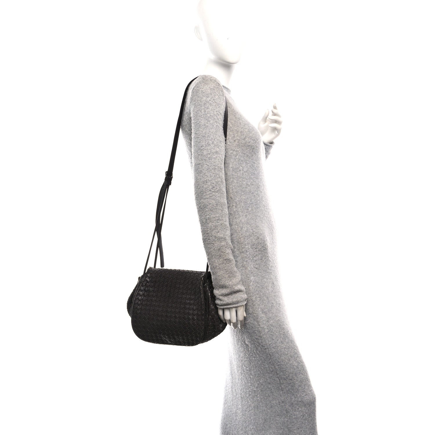 Bottega Veneta Nappa Intrecciato Messenger Bag Ebano 2 of 11