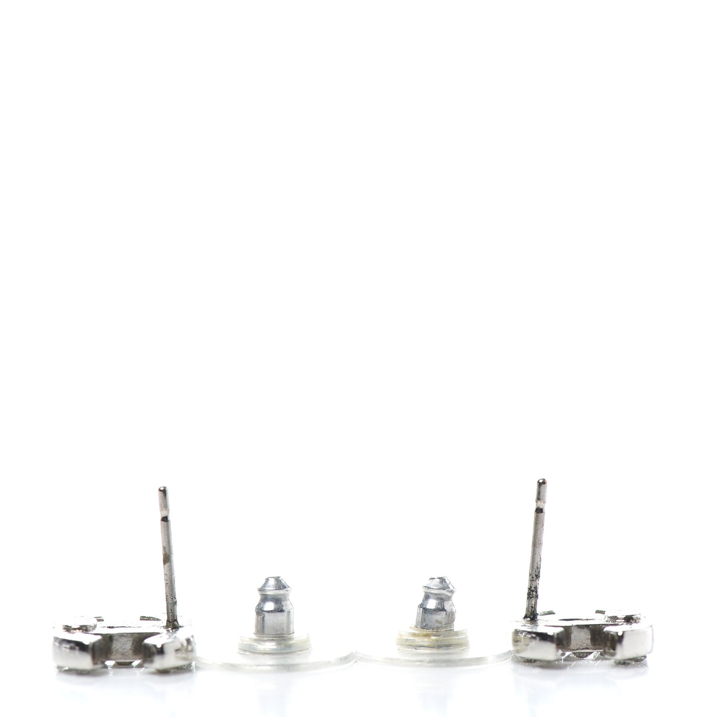 Crystal CC Earrings Silver