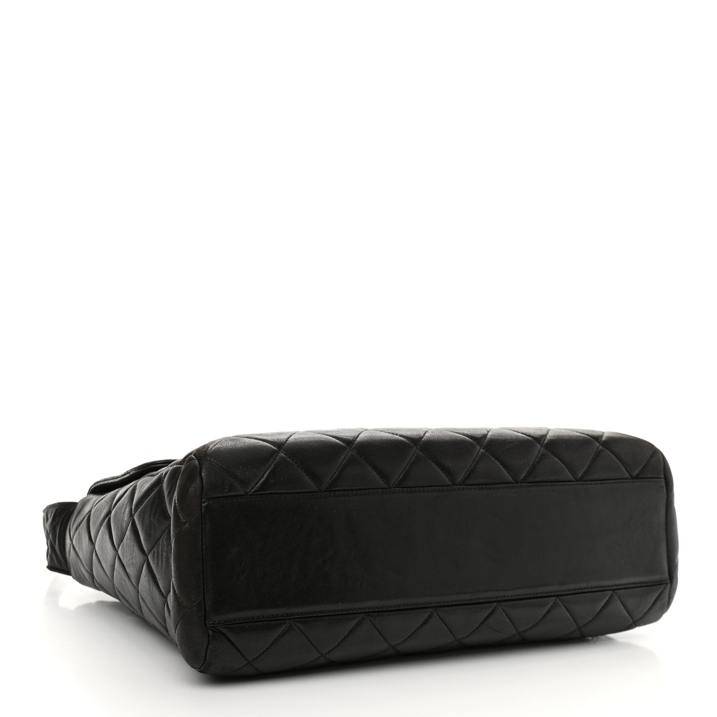 Lambskin Quilted CC Flap Shoulder Bag Black