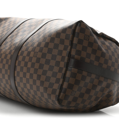 Louis Vuitton Damier Ebene Keepall Bandouliere 55 10 of 13