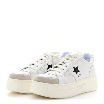 Christian Dior Calfskin Suede Dior Star Ors Platform Sneakers White Black 38.5 White Black 4 of 9