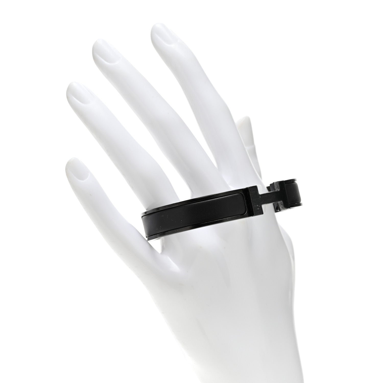 Hermes Matte Enamel Narrow Clic Clac HH Bracelet So Black 2 of 5