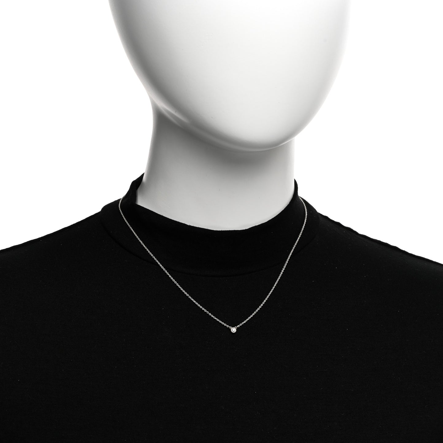 Sterling Silver Diamond .03ct Elsa Peretti Diamonds by the Yard Pendant Necklace