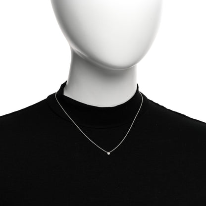 Tiffany Sterling Silver Diamond .03ct Elsa Peretti Diamonds by the Yard Pendant Necklace 2 of 4