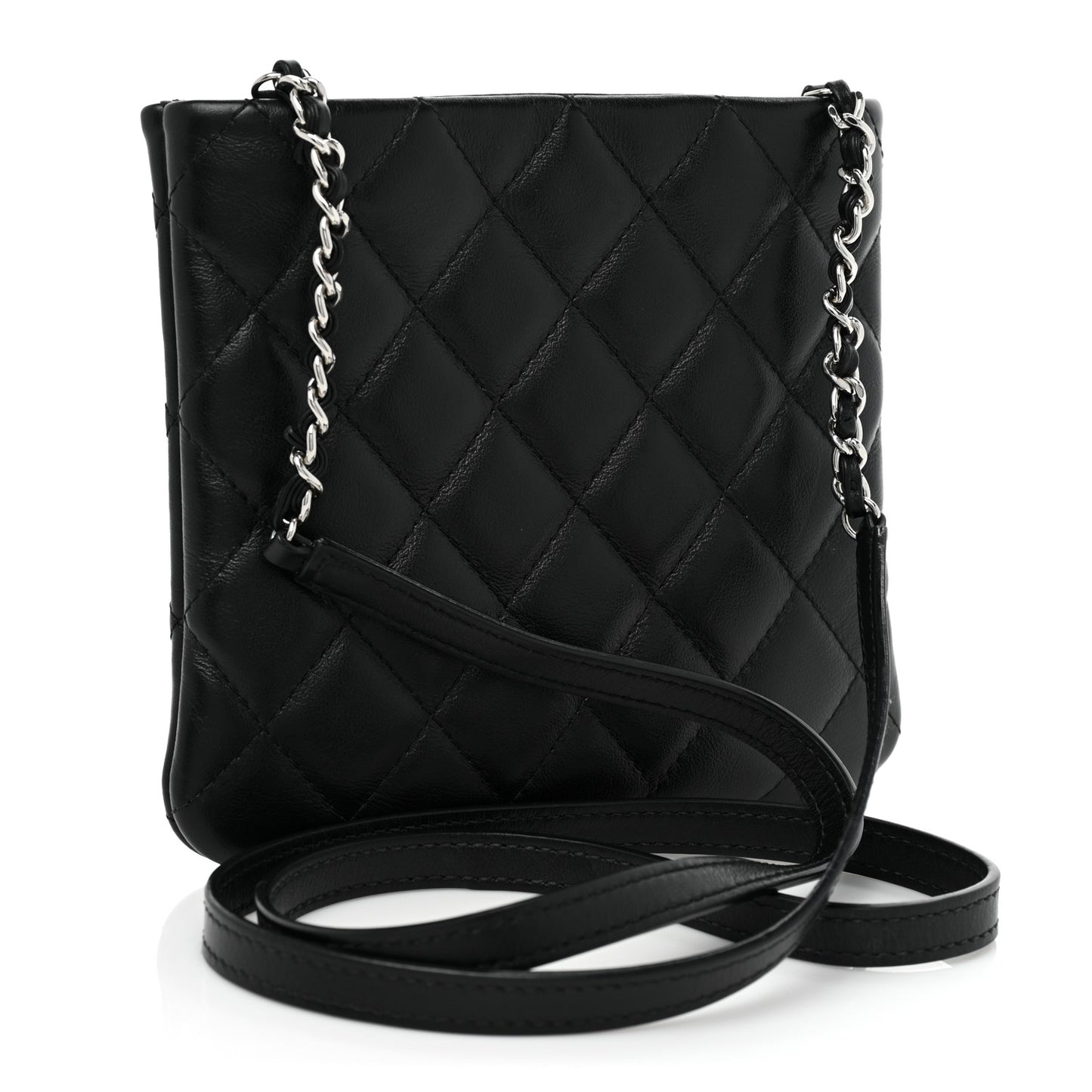 Lambskin Quilted Crossbody Black