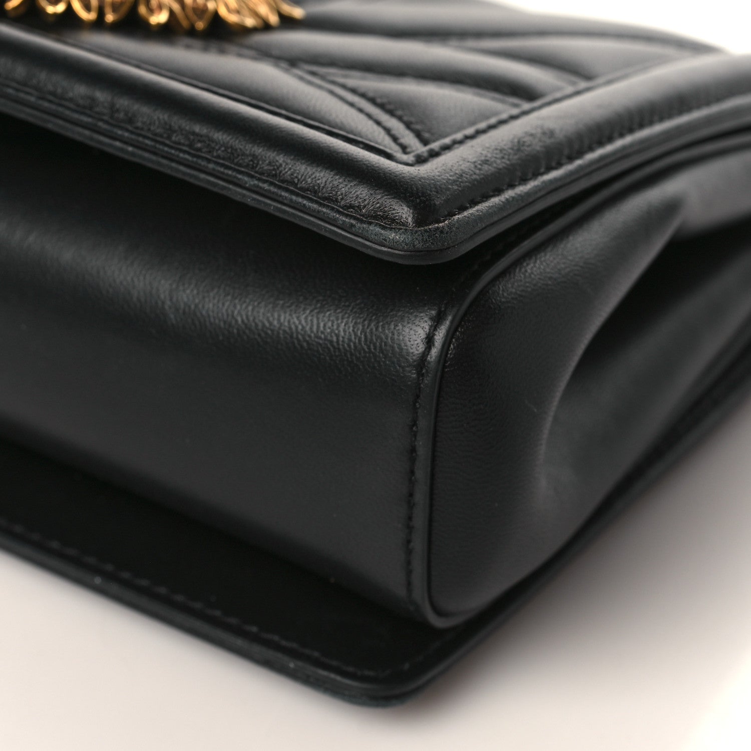 Dolce & Gabbana Calfskin Medium Devotion Crossbody Bag Black 9 of 9