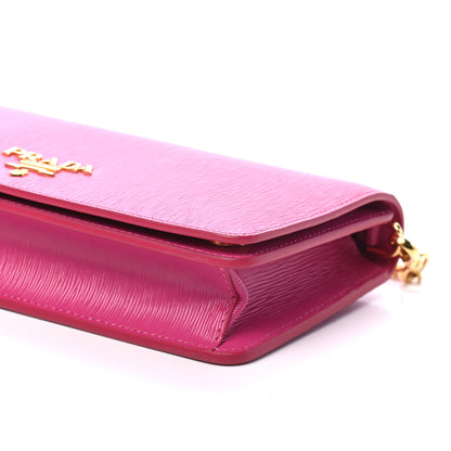 Prada Vitello Move Metal Mini Crossbody Bag Fuxia 8 of 8