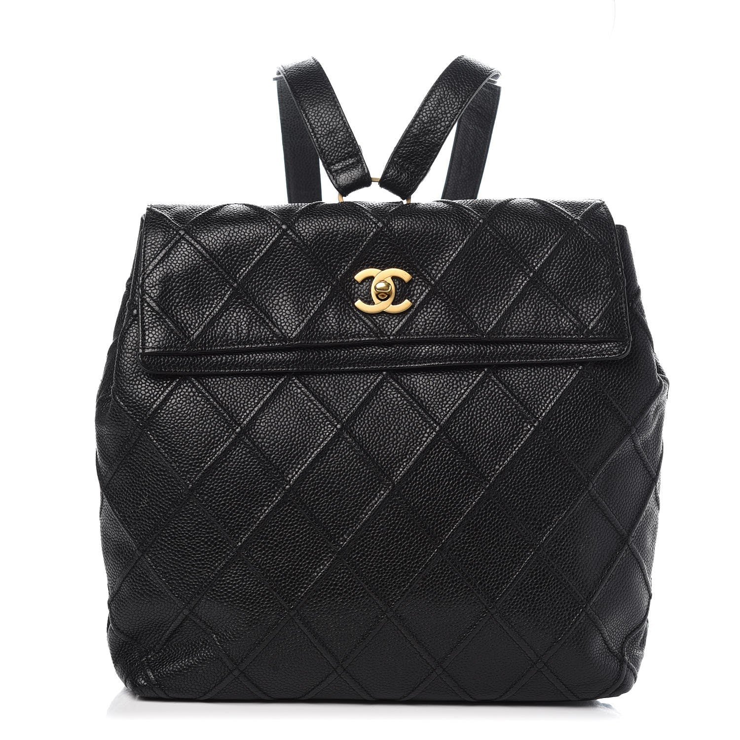 Chanel Caviar Diamond Stitched Backpack Black 1 of 8