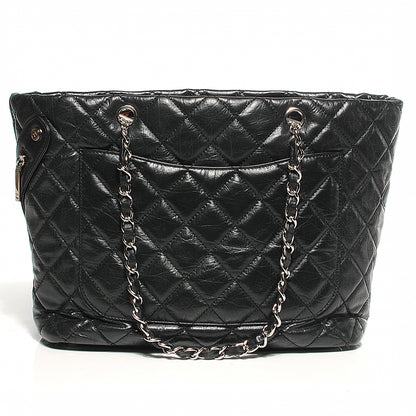 Chanel Leather Quilted Cotton Club Large Tote Black 7 of 10